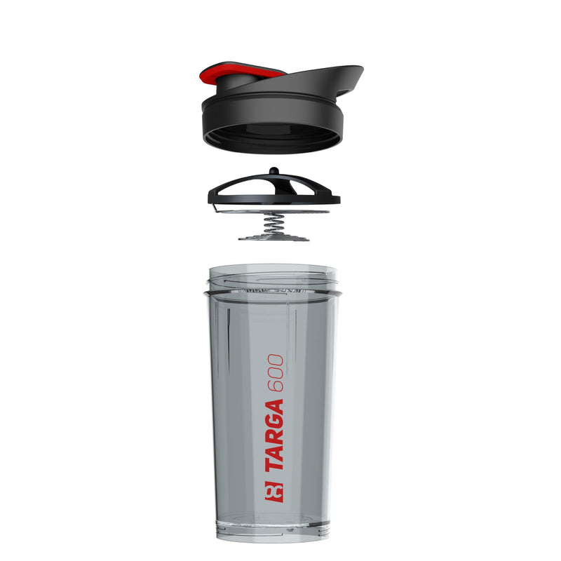 [Australia] - ROCKITZ Protein Shaker 500ml with a unique concept - dense + easy cleaning + protein mixing spring = perfectly creamy shakes without lumps - Premium Fitness Shaker Protein Shake Black | Red 500 ml 