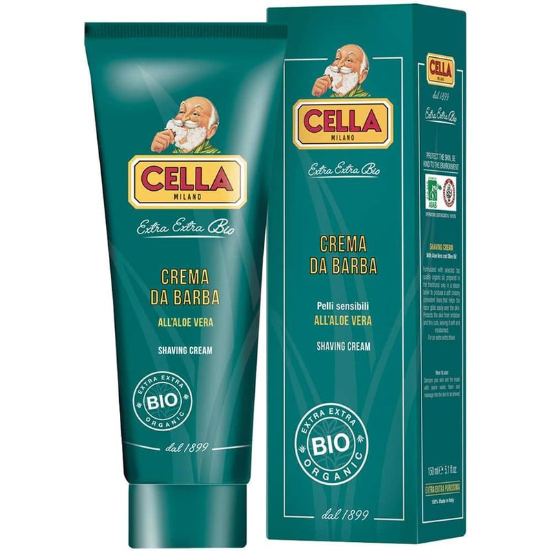[Australia] - CELLA Shaving Cream Organic Aloe Vera, 150 g 