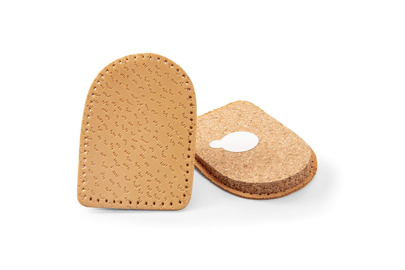 [Australia] - Orthopedic heel raiser made of real leather and natural cork with self-adhesive underside, shock-absorbing insole, relief from Achilles tendonitis, Kaps Corled, 1 pair (men/EUR 40-46) men/EUR 40-46 