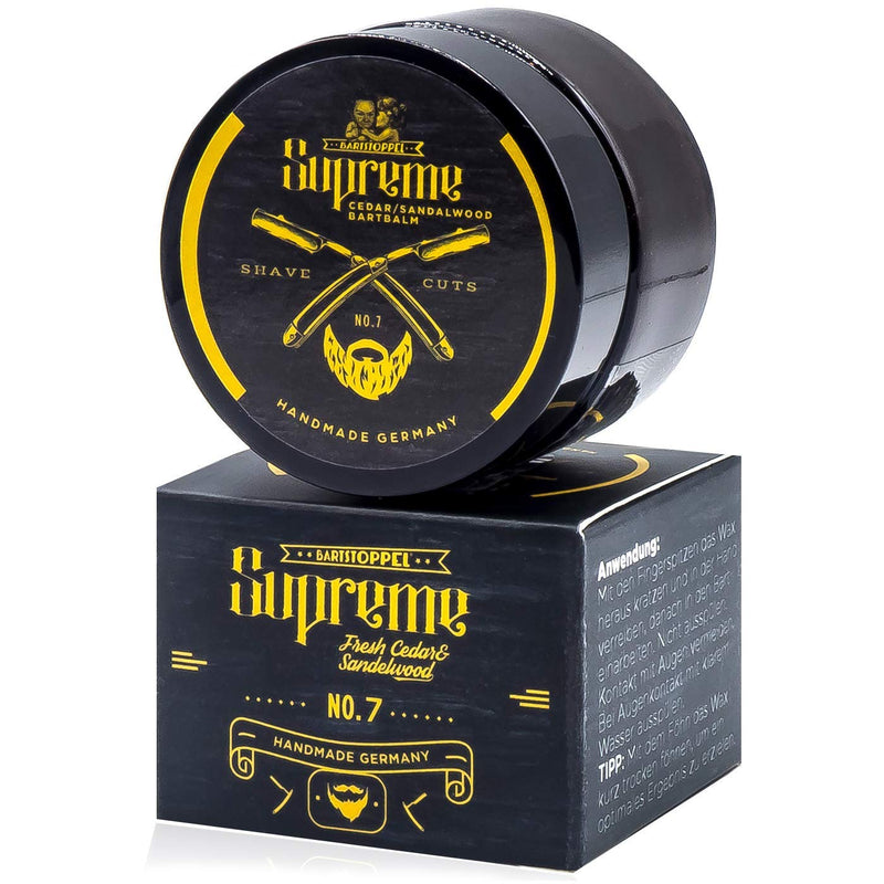 [Australia] - Beard Wax Cedar Wood Sandalwood - Beard Stubble © Oud Wood Oak Supreme Beard Care - Men's Biotin Beard Growth - with Argan Oil Jojoba Oil Castor Oil 30 ml (Pack of 1) 