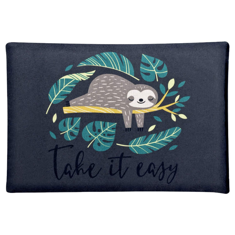 [Australia] - Rapeseed pillow 20x30 cm heat application microwave pillow for shoulder, neck and back cover black - sloth motif rapeseed seed pillow as a gift idea for women - animal motif 