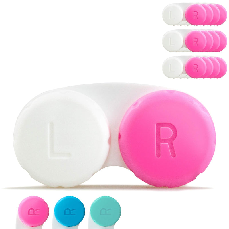 [Australia] - Tampen contact lens container set · 12 pieces · Contact lens container annual supply · ideal for on the go · hygiene · pink 