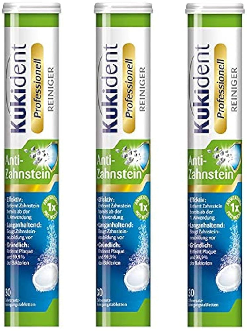 [Australia] - Kukident Professional Anti-Tarter - 3x30 denture cleaning tablets for the teeth 