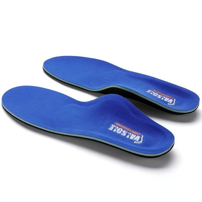 [Australia] - VALSOLE Orthopedic Insoles for Men and Women High Foot Support Soft Functional Shoe Insoles Insert for Flat Feet, Plantar Fasciitis, Foot Pain Dark Blue 44-45 EU 29cm 