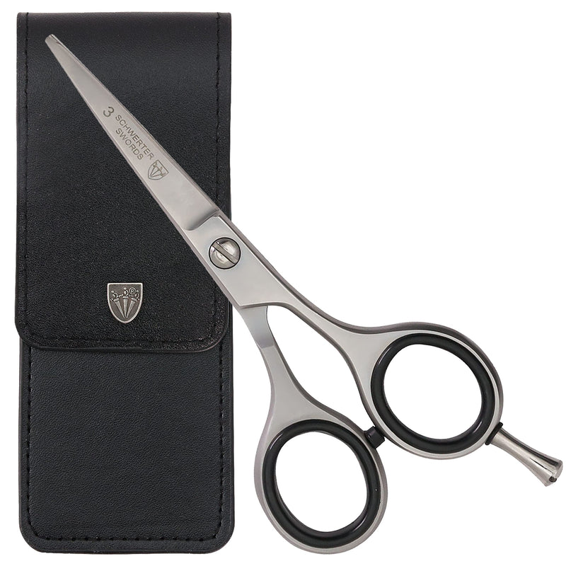 [Australia] - THREE SWORDS-Rustproof professional beard scissors hair scissors in a case 