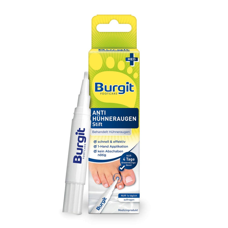 [Australia] - Anti corn pen (4ml) · Burgit · Removes corns · Quickly · Effectively · Corn tincture 