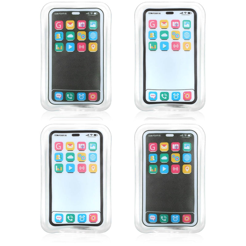 [Australia] - com-four® 4x reusable pocket warmers - hand warmers in cell phone design - heat pad for cold days and for on the go - heat bend cushion smartphone 