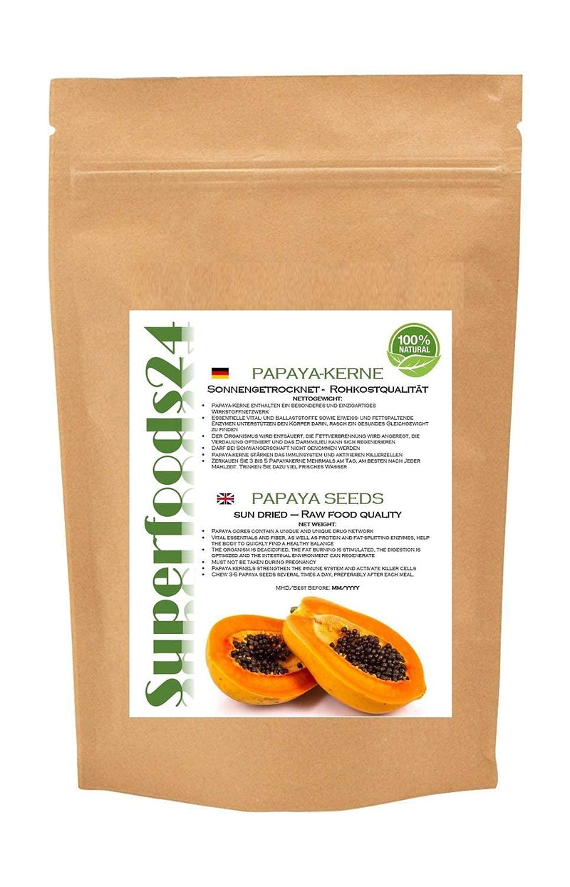 [Australia] - NATURAL PAPAYA KERNELS - SUN DRIED (BELOW 30°C) RAW FOOD QUALITY (approx. 850 kernels or 12.5g) 