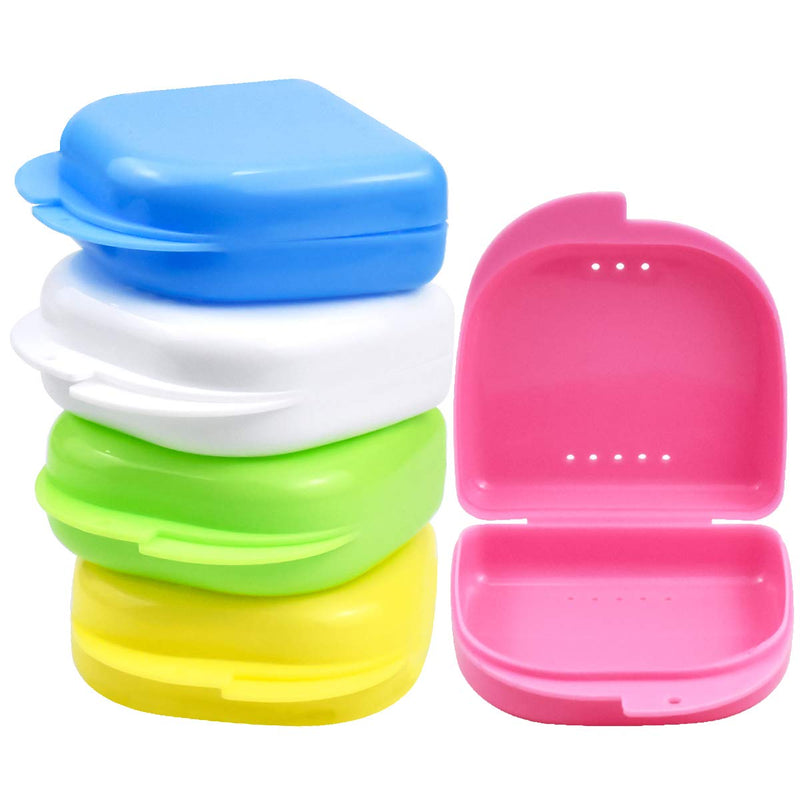 [Australia] - NATUCE Braces Box Pack of 5 Braces Box Prosthesis Box Dentures Dental Box, Orthodontic Dental Retainer Box Prosthesis Storage Container Denture Cup Dental Care 