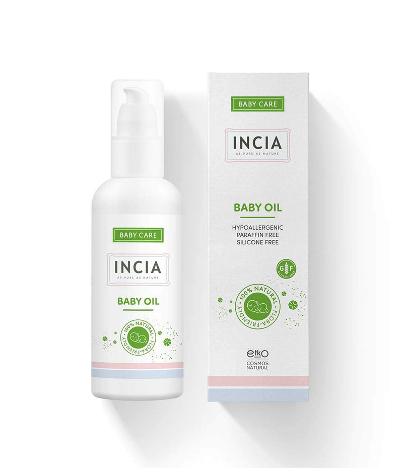 [Australia] - INCIA baby oil 110ml (contains no artificial fragrances and colors, parabens, silicones and paraffin, ideal for babies and adults, with sesame oil - jojoba oil - vitamin E) 