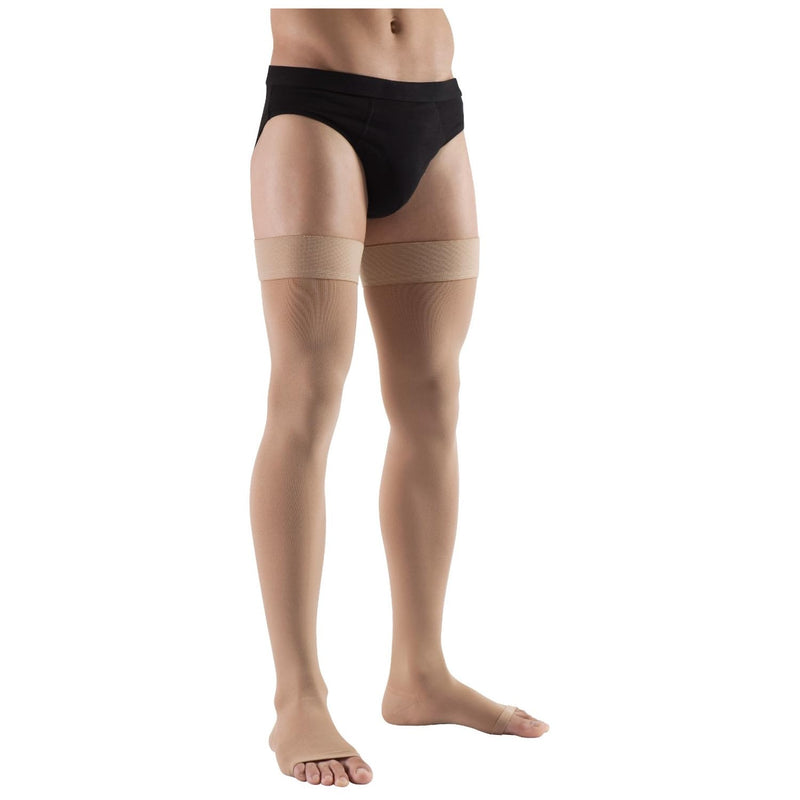[Australia] - Lauma Medical, 23-32 mmHg open toe compression stockings class 2, varicose veins, often swelling in the legs, pain in calves and feet (long, XL size, beige) AG307-4D-8001 