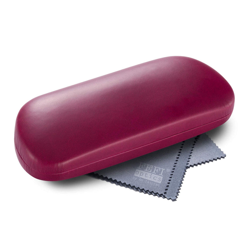 [Australia] - FEFI hard case glasses case soft touch color, satin matt wine red 