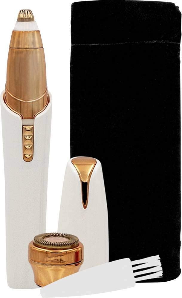 [Australia] - Roxy Perfect Brows Eyebrow Razor - Precision Trimmer for Flawless Eyebrows - Painless Eyebrow Epilator - LED and 18K Gold Razor Head 