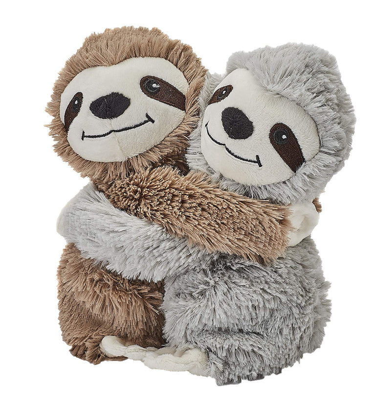[Australia] - Warmies cuddly toy/cuddly friends "Sloth" set of 2 gray brown gray / brown 2 pieces (pack of 1) 