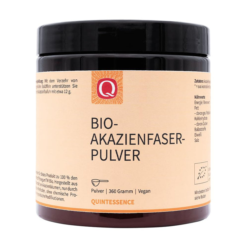 [Australia] - Quintessence Acacia Fiber Powder Organic 360g - Vegan, purely natural & without additives, acacia fibers with 80% fiber content, very soluble, produced in Austria 