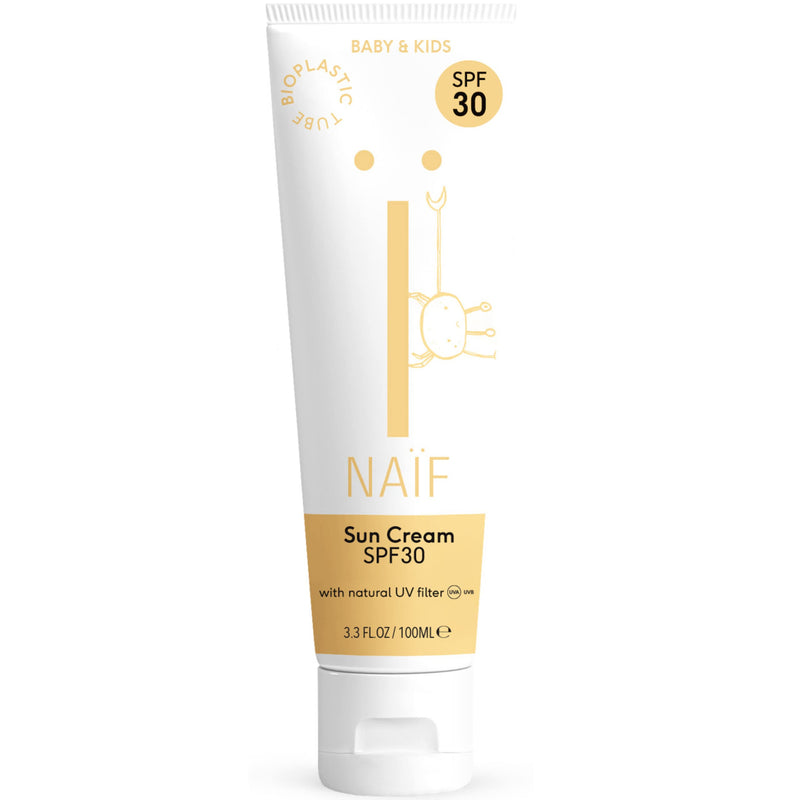 [Australia] - Naïf mineral-based sun cream - for babies and children - SPF 30 - UVA and UVB protection - dermatologically tested - without microplastics - 100ML 100 ml (pack of 1) SPF30 