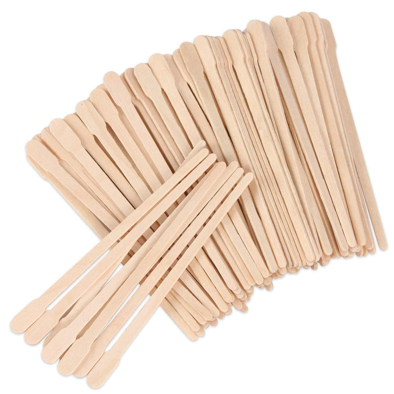 [Australia] - JANYUN Eyebrow Wooden Spatulas, Pack of 200 Face Wooden Spatulas Waxing Applicator Small Wooden Sticks for Hair Removal or Wooden Crafts with Handle 