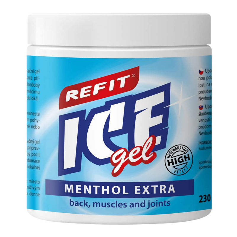 [Australia] - REFIT® Ice Gel Menthol Extra 230 ml - Extra pain gel - high menthol content - extra cooling - suitable for leisure and professional sports - for regeneration and relaxation - unique formula 230 ml (pack of 1) 