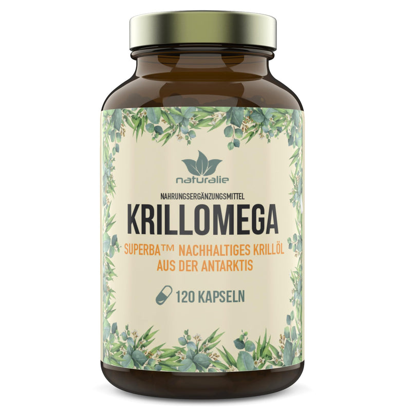 [Australia] - naturalie® - Krill oil capsules | SUPERBA™ BOOST | Antarctic krill from MSC-certified and sustainable catch | laboratory-tested brand quality | 120 capsules in brown glass 
