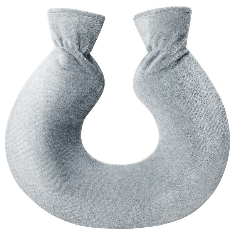 [Australia] - Hot water bottle neck, Vintoney 2L neck hot water bottle neck, shoulder & back pain neck pillow bed bottle ensures warmth comfort gift for women mother father with soft cover 2L capacity 