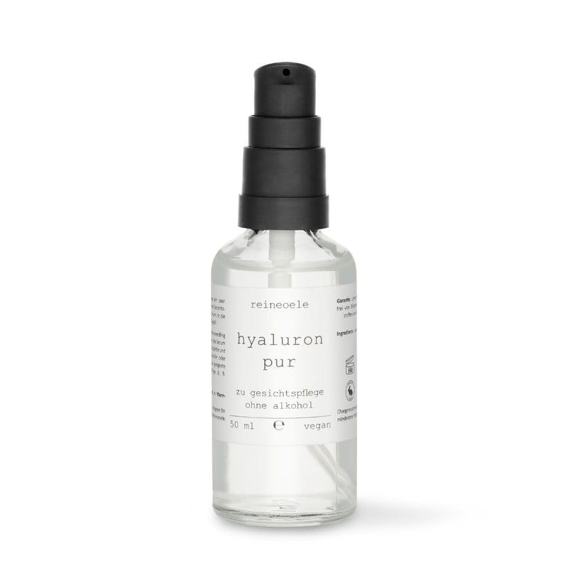 [Australia] - pure hyaluronic serum, high dosage, vegan derma roller, suitable for sensitive skin without alcohol, 50 ml glass bottle, pure oil Hyaluron Pur No20 
