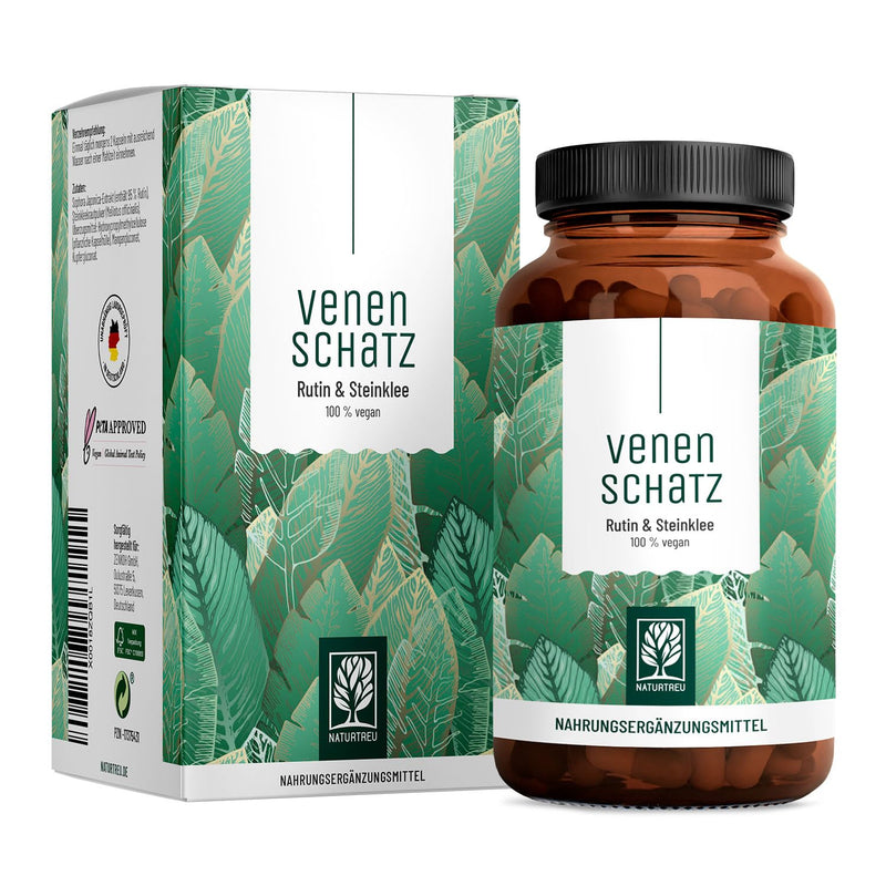 [Australia] - Rutin sweet clover complex 120 capsules - 500 mg high dose rutin & 394 mg sweet clover - herbal alternative to vein capsules vein tablets - vegan - vein treasure from NATURTREU Beige 