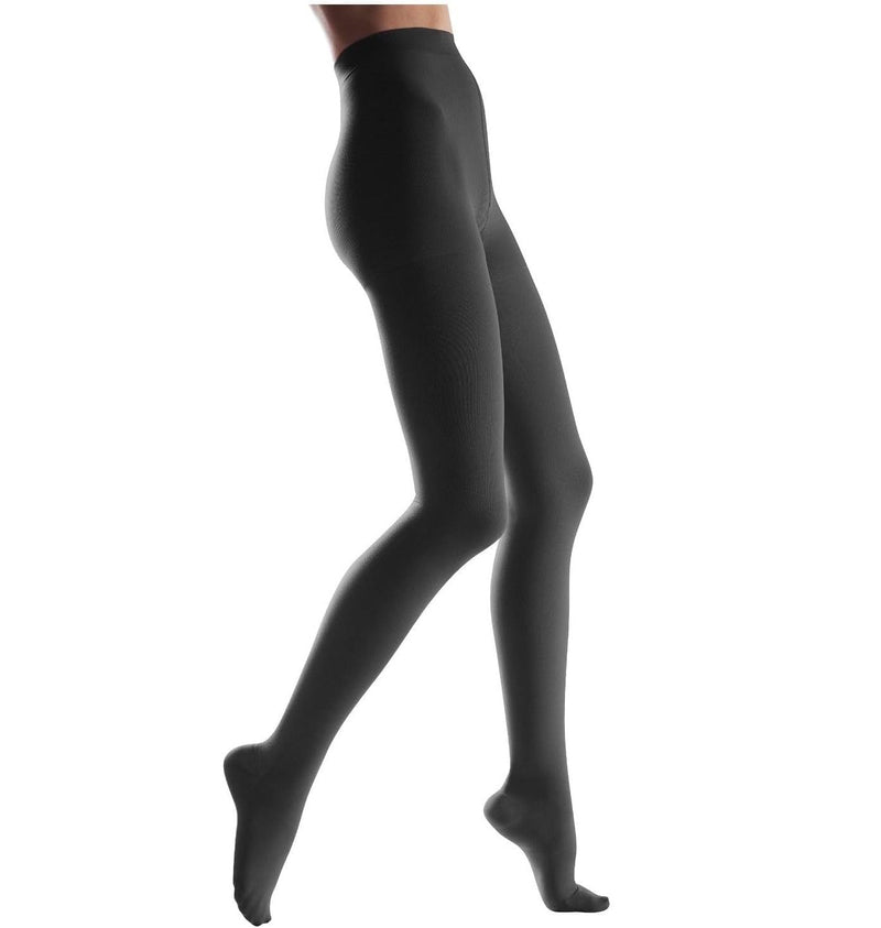 [Australia] - Lauma Medical 23-32 mmHg Compression Tights Class 2 with Closed Toe, Varicose Veins, Frequent Swelling in Legs, Pain in Calves and Feet Black L Size, Short 