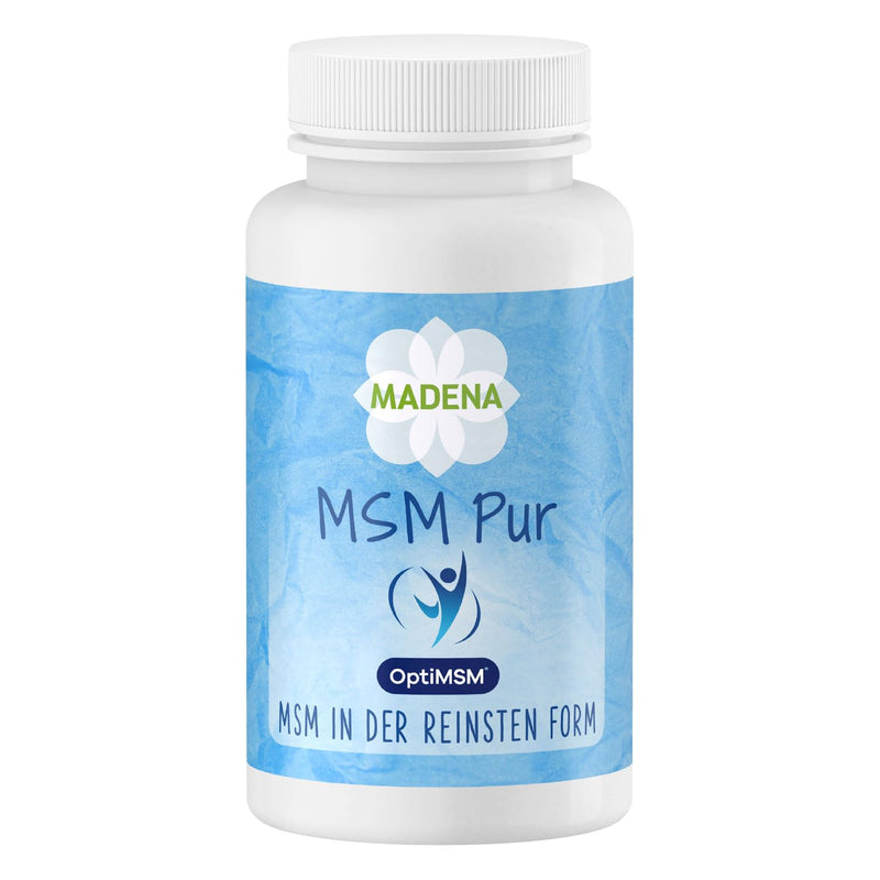 [Australia] - MADENA MSM Pur, OptiMSM Methylsulfonylmethane 90 capsules vegan, the purest MSM in the world, high dosage and optimally bioavailable in the form of coarse flakes 