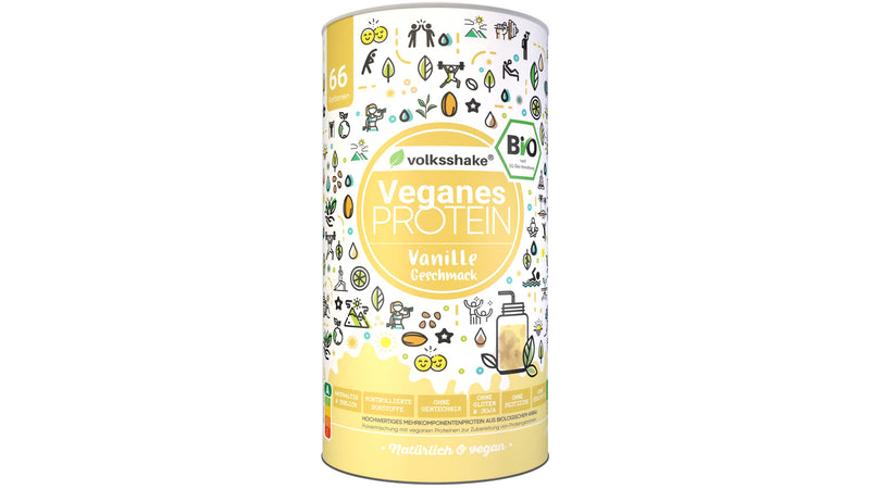 [Australia] - ORGANIC Protein vegan | vanilla | DE-ÖKO-006 | 10 plant-based protein sources | Without sweeteners | Without soy & gluten | Premium quality from Lake Constance | Made in Germany (1000g, vanilla) 
