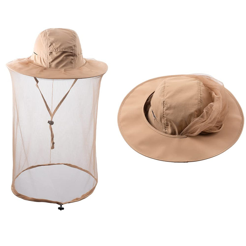 [Australia] - ZffXH Sun hat with mosquito net, mesh mosquito net hats with net, safari hat with mosquito net, mosquito hat with net, safari hat with mosquito net, beekeeper hat with veil women men, mosquito hat khaki 
