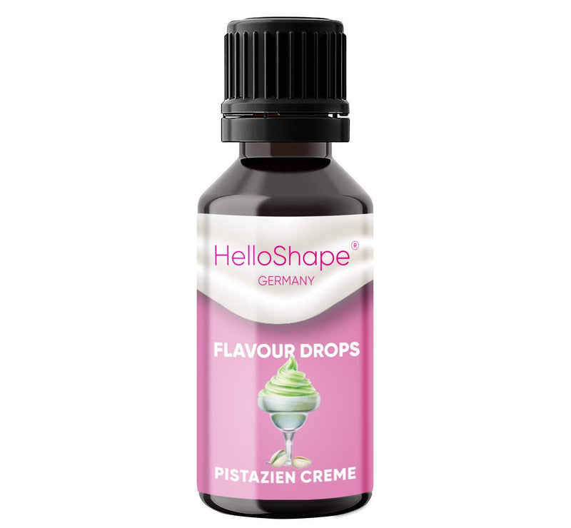 [Australia] - Hello Shape Flavor Drops sugar-free 30 ml - pistachio cream | Flavor drops WITHOUT CALORIES for sweetening with dosing aid | vegan | For natural yoghurt, porridge or quark 30 ml (pack of 1) 