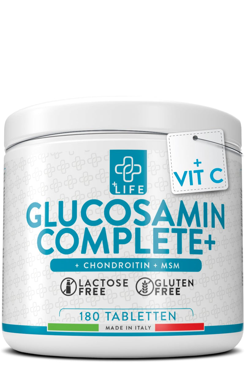 [Australia] - GLUCOSAMINE CHONDROITIN MSM with Vitamin C PiuLife® • 180 Tablets Articular Cartilage Supplement • Chondroitin Supplement High Dose Glucosamine Glucosamine Complex 180 Units (Pack of 1) 
