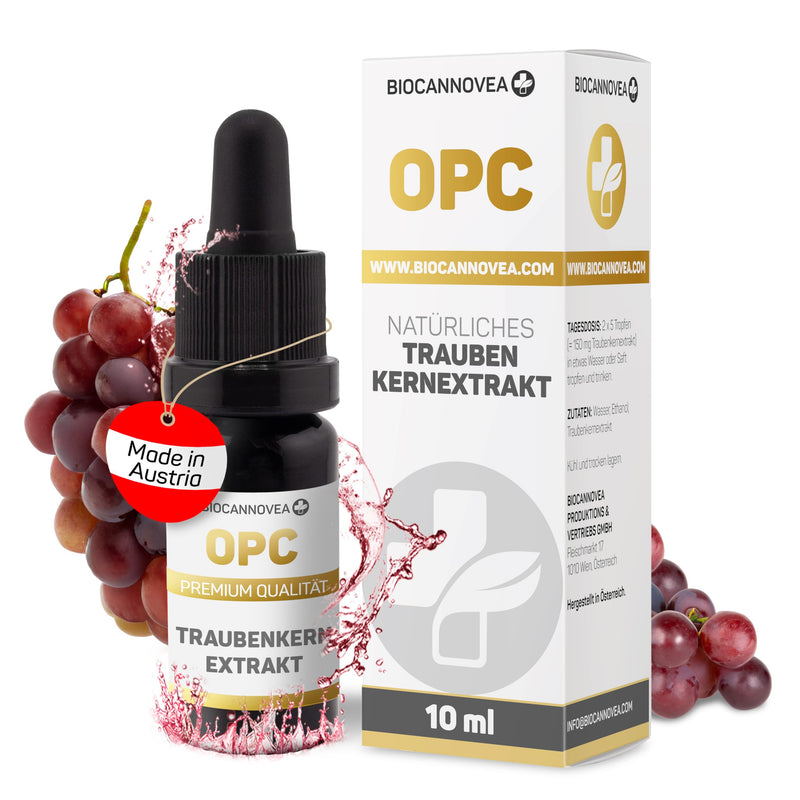 [Australia] - BIOCANNOVEA OPC Grape Seed Extract Drops 10ml, Water Soluble & Micellated | herbal dietary supplement, high bioavailability, strengthens the immune system, cardiovascular system & rejuvenates the skin 
