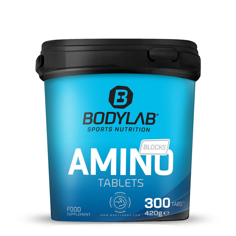 [Australia] - Bodylab24 Amino Tabs 300 tablets, with all essential amino acids, including all BCAA (L-Leucine, L-Isoleucine and L-Valine), ideal for regeneration and muscle building 