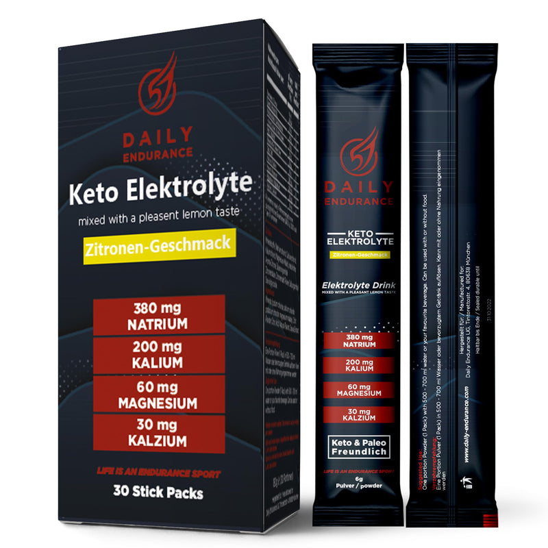 [Australia] - Daily Endurance | Keto Electrolyte Powder | Supports hydration and recovery | Low Carb, Keto & Paleo | No Sugar & Vegan Powder for Electrolytes Drink | 30 stick packs (citrus salt) 