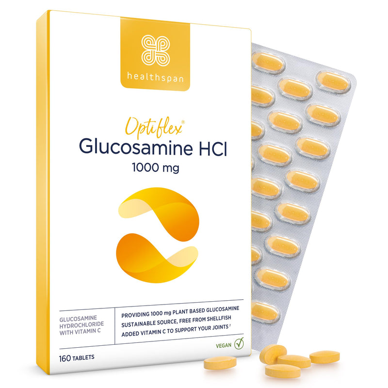[Australia] - Healthspan Optiflex Glucosamine 1,000 mg | Support for healthy joints and improved mobility | Highly effective formula with vitamin C to promote joint health | Vegan | 160 tablets 