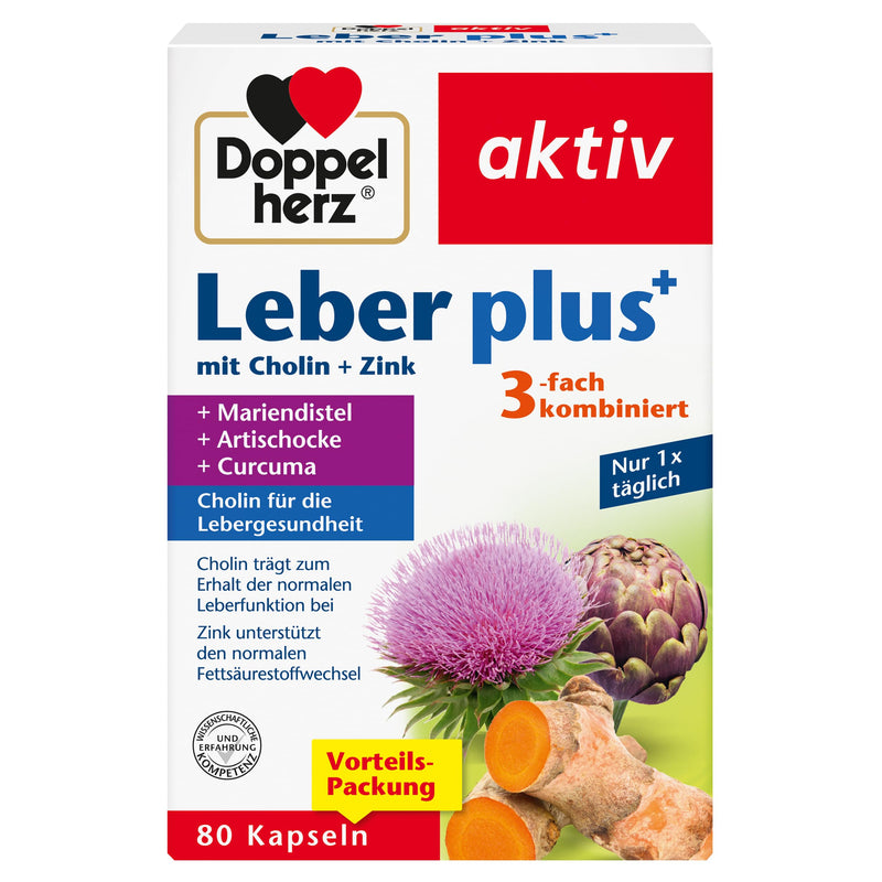 [Australia] - Doppelherz Leber plus – With choline to help maintain normal liver function and normal fat metabolism – 80 capsules 80 capsules (pack of 1) 