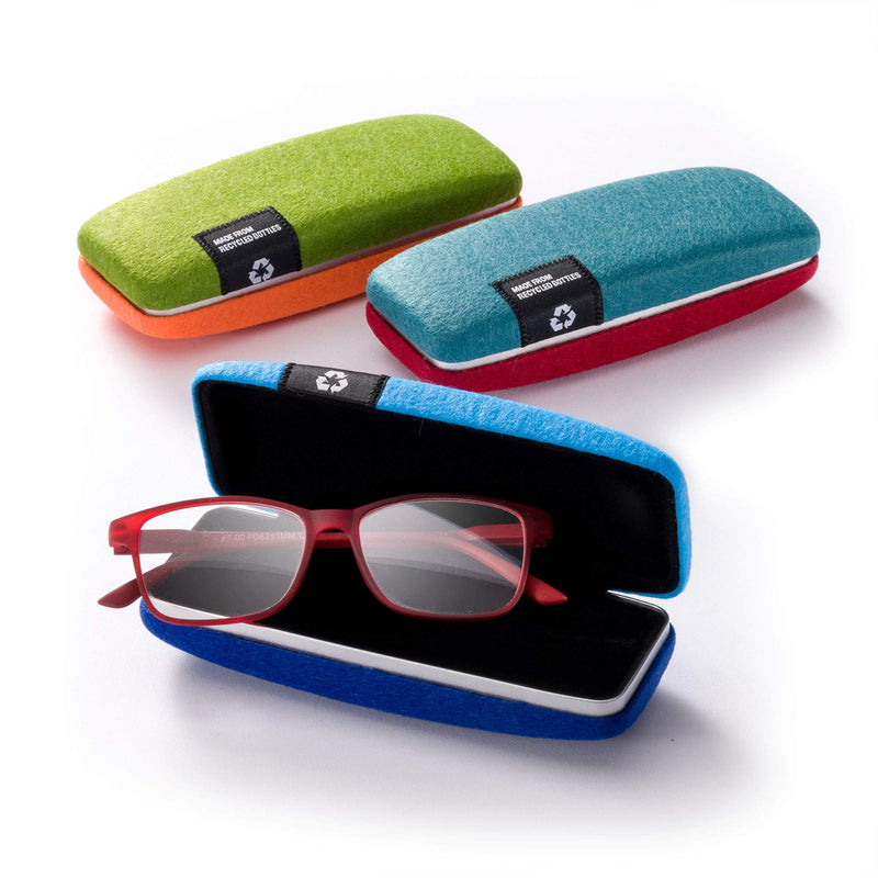 [Australia] - FEFI - Hardcase glasses case with felt cover made from recycled PET bottles, green 