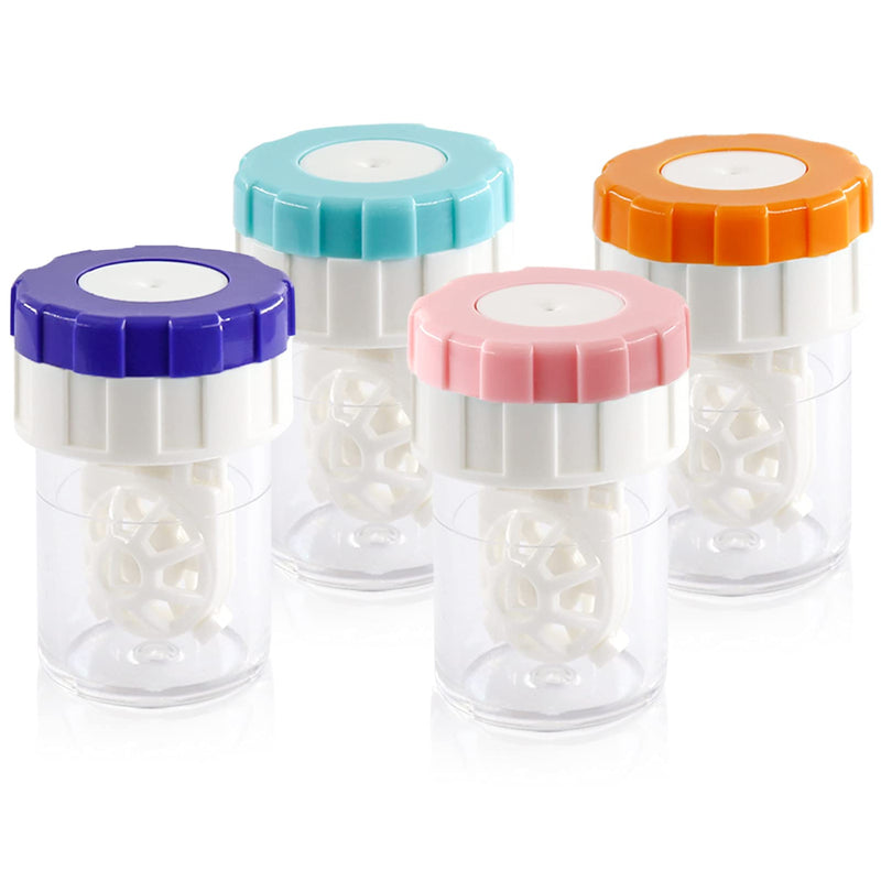 [Australia] - High-quality contact lens containers, contact lens cleaners, 4 pieces of contact lens storage, contact lens containers, contact lens boxes with baskets, contact lens color contact lens containers 