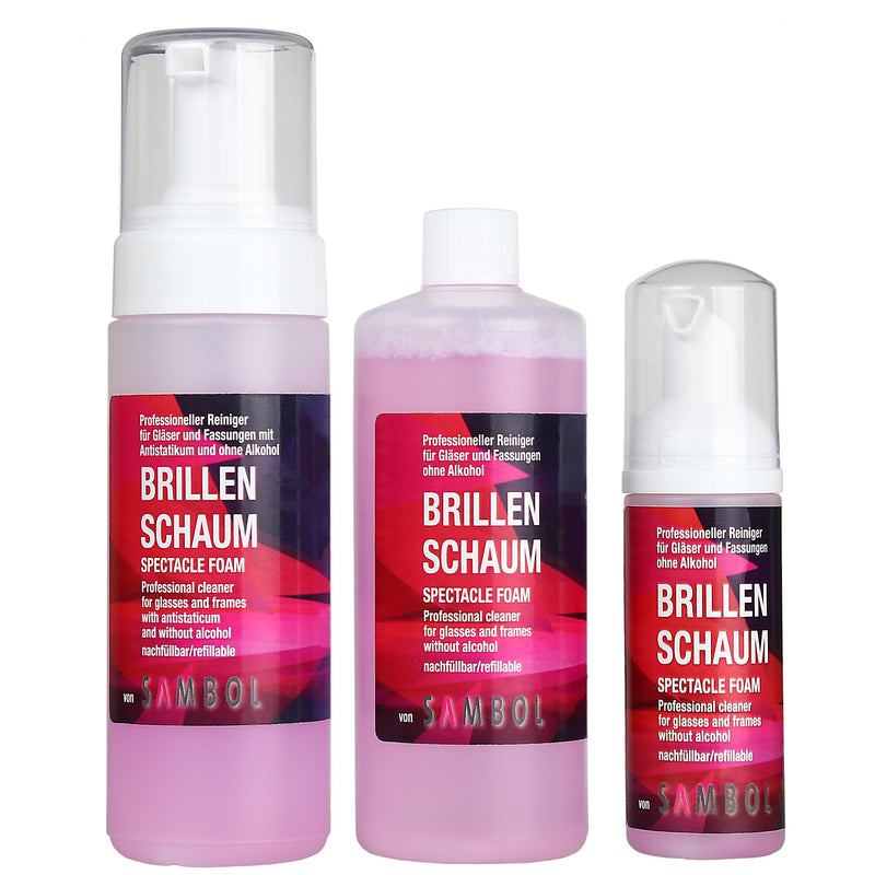 [Australia] - Glasses cleaner set 400 ml cleaning foam without alcohol, streak-free for gentle and professional cleaning 