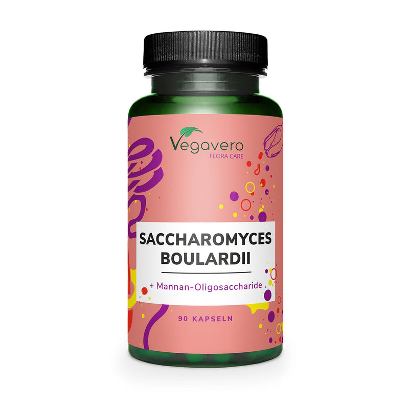 [Australia] - Saccharomyces boulardii Vegavero® | High dosage: 350 mg per unit - 7 billion active yeast cultures | With beta glucans and MOS from brewer's yeast | Vegan & No Additives | German production | 90 capsules 