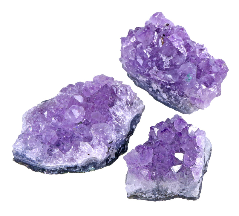 [Australia] - Amethyst Crystals | 100% natural Drusen pieces | Set of 3 