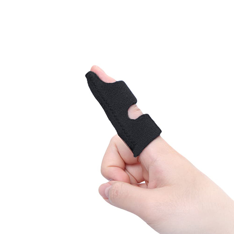 [Australia] - FITTOO finger splint finger protection for index finger, middle finger, ring finger, finger splint orthosis for arthritis tendonitis finger bandage relief from swelling, pain, 1 black black (one piece) one size 