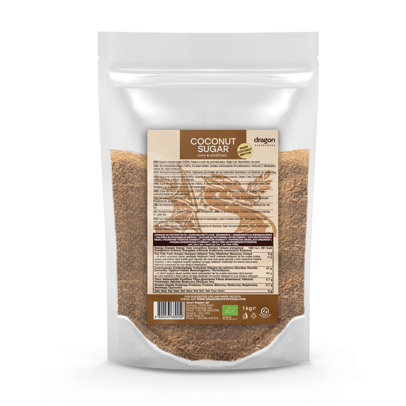 [Australia] - Dragon Superfoods Coconut Sugar - 100% Organic, Unrefined, Vegan and Gluten Free - 1kg 1kg (Pack of 1) 