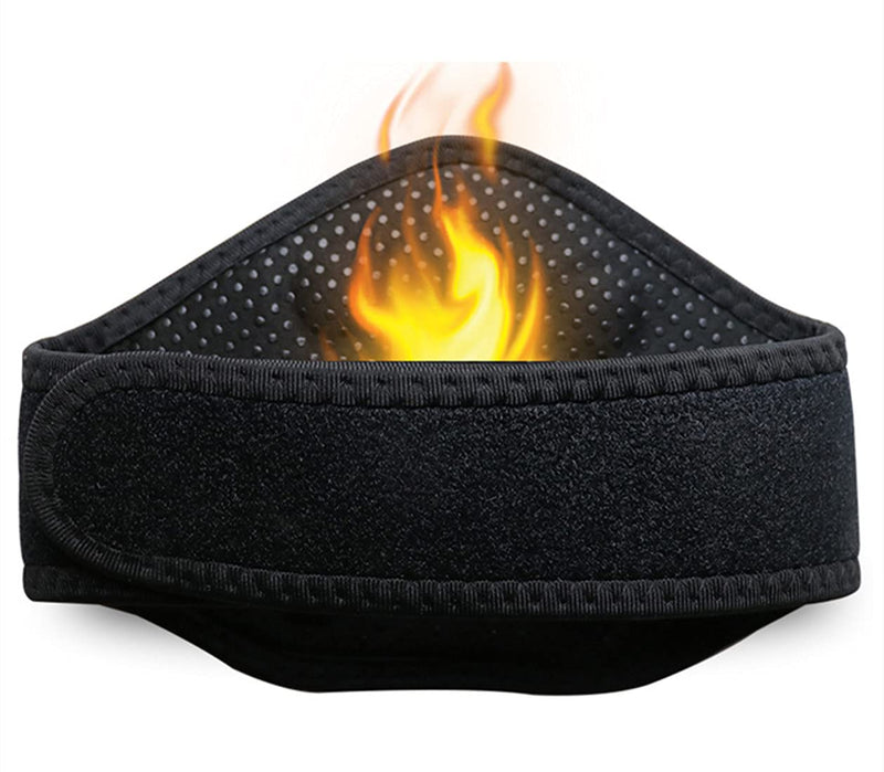[Australia] - ITODA neck warmer, self-heating neck bandage, magnetic therapy neck support, winter neck protection, neck brace, neck bandage, heat protection, neck bandage with Velcro fastener, neck heating pad, neck pain, black 