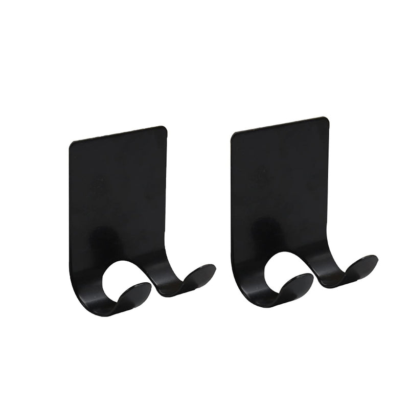 [Australia] - Pack of 2 Razor Holder Hooks, VOSSOT Wall Mounted Self-Adhesive No Drilling Shower Hooks, Black Stainless Steel Multi-Purpose Hooks, Wet Razor Holder Set for Home, Kitchen, Bathroom, Office 
