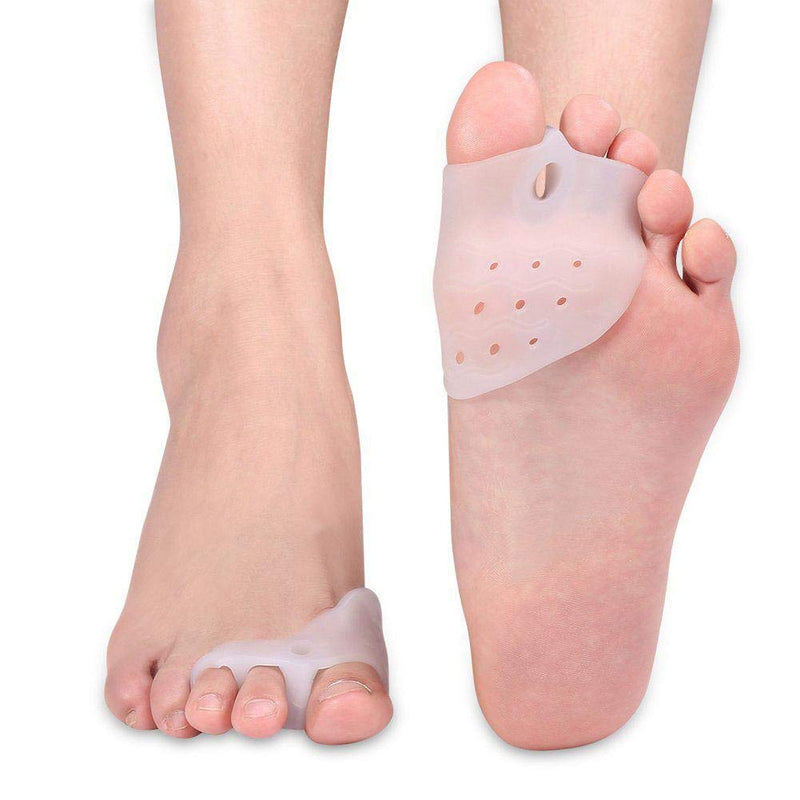 [Australia] - Hallux Valgus Correction, Toe Separator Silicone, 3-Toe Hallux Toe Separator, Bunion Corrector Toe Straightener, 1 Pair Big Toe Straightener for Overlapping Toes, Hammer Toe, Bunion, Bent Toe 