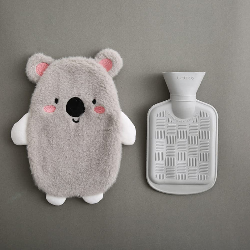 [Australia] - Premium Hot Water Bottle with Soft Cover Removable 0.5 Liter Children's Hot Water Bottle Safe and Durable Natural Rubber Warm Hot Water Bottle Best Gift (Koala Gray) Koala Gray 