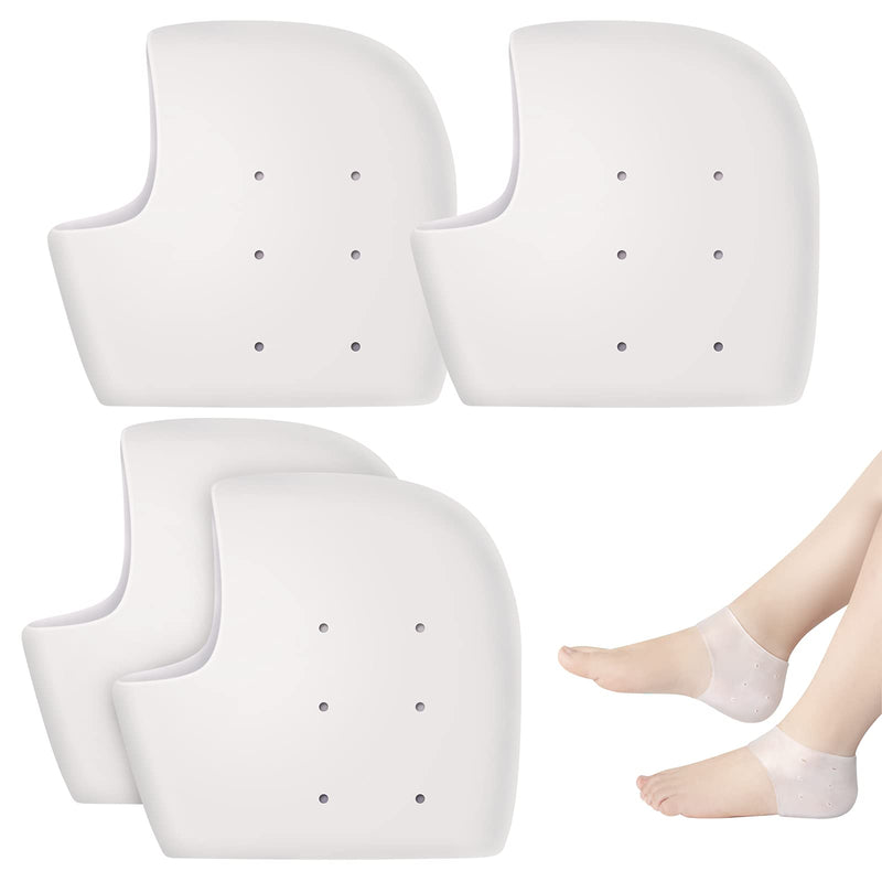 [Australia] - 2 pairs of silicone heel protection, heel socks, gel heel protection, heel wrap, adjustable, breathable, transparent 