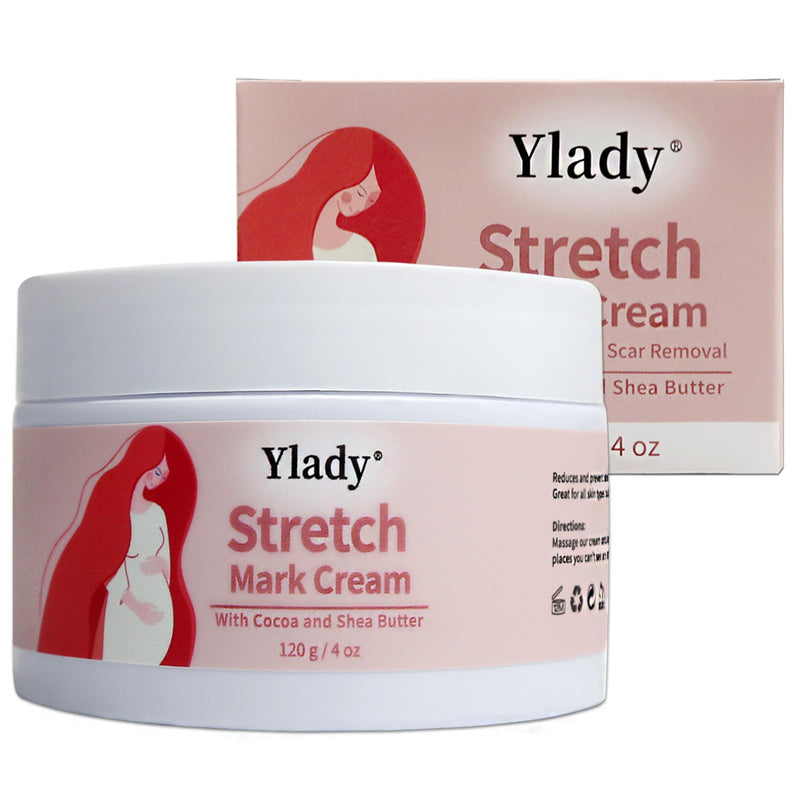 [Australia] - Stretch Mark Remover Cream, 120g/4oz Pregnancy Scar Cream Stretch Mark Removal Cream, Reduction & Prevention of Stretch Marks Mommy Belly Massage Body Butter Skin Care 